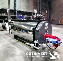 1  -  Steam boiler with burner