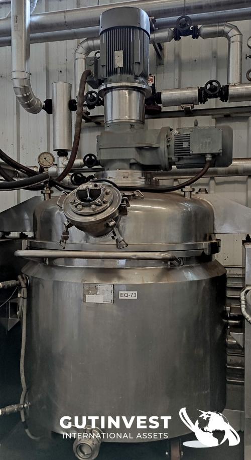 Mixer - Reactor of 1.000 lts with homogenizer