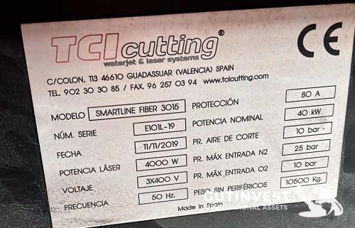Fiber laser cutting machine 2.000W.