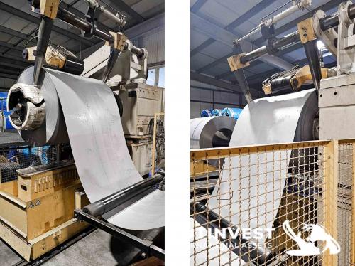 Complete coil sheet metal cutting line