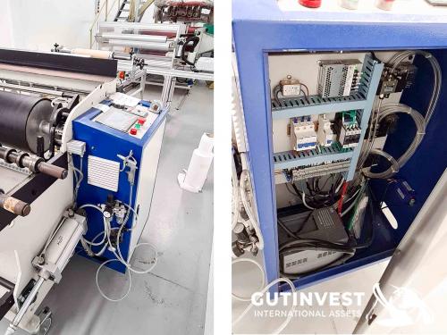 Rewinder with automatic cutting