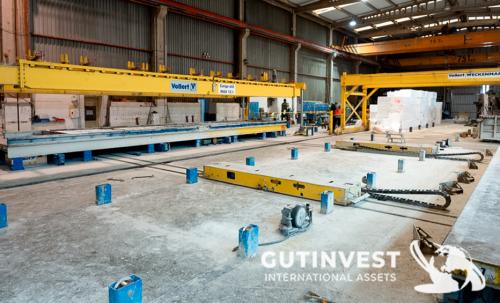 Complete line of precast concrete walls