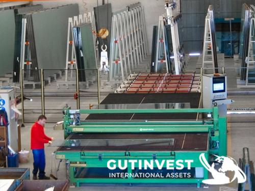Laminated glass cutting table + loading table 