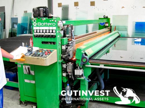 Laminated glass cutting table + loading table 