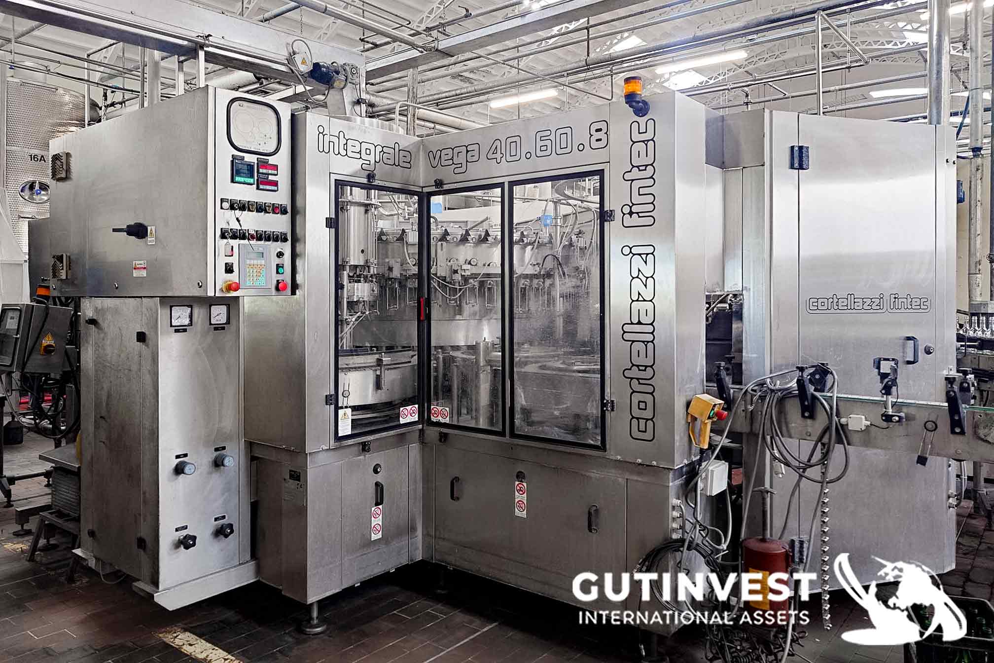 Isobaric bottling line for wine of 1Lt, 1.5Lt and 2Lt