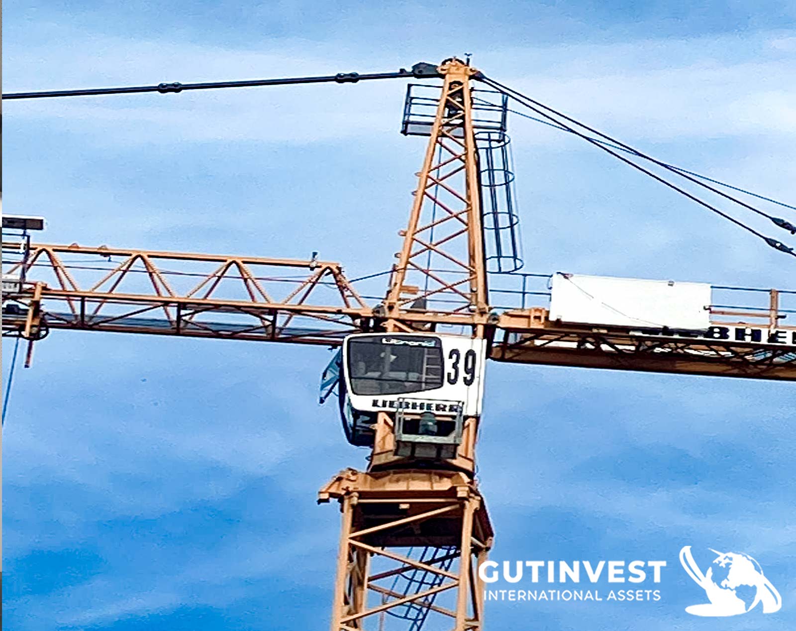 Tower crane with cabin