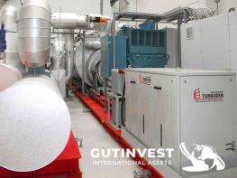Turbina generadora electricidad con aceite térmico- Planta ORC con caldera de biomasa