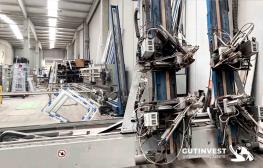 CNC 4 axis vertical welding equipment and corner cleaning machine